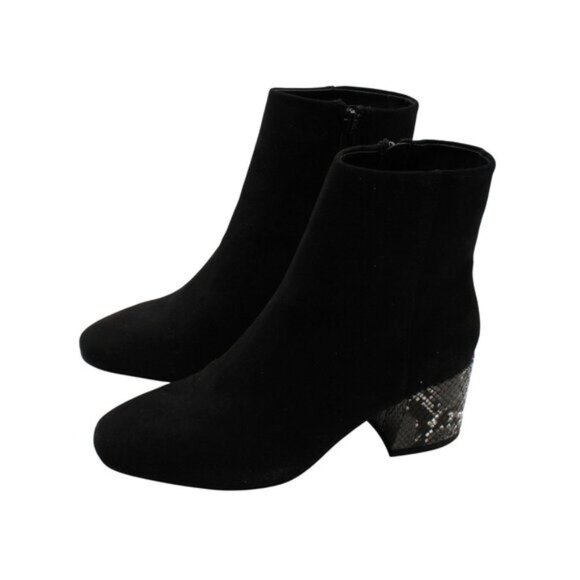 Sugar Womens Olive Faux Suede Zipper Ankle Boots - Picture 6 of 7